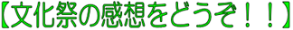 文化祭の感想